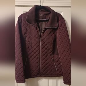 Calvin Klein Women's Puffer Jacket - Rich Burgundy